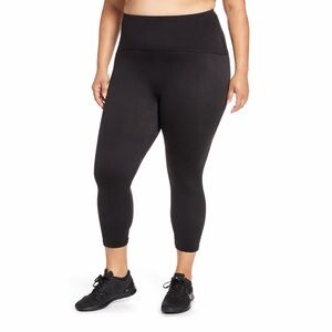 Spanx 2X Booty Boost Active Cropped Legging 0363 plus black high rise smooth